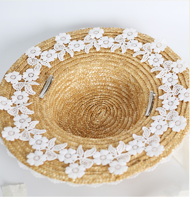 Xiaogui Flower Bow Lace Lolita Sunhat - image 14