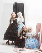Shisan District - Wedding Lolita OP Suit with Angel Demon Wings - image 17