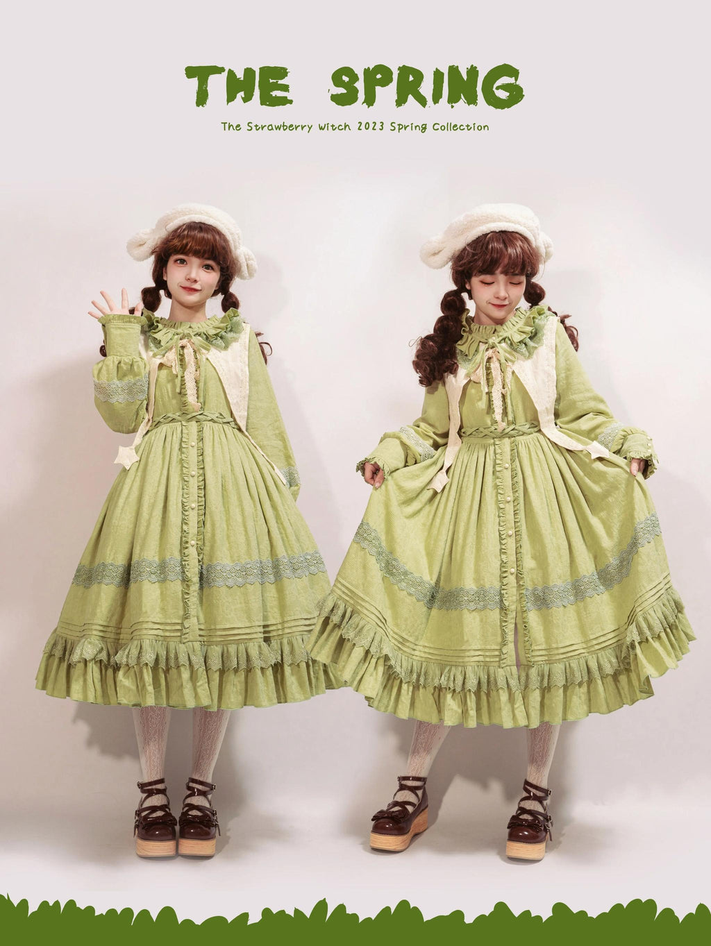 The Spring - Cotton Lolita OP Dress with Long Sleeve - image 17