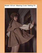 Detective Goose - Plaid-Trim Lolita Cape Coat - image 3