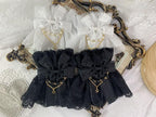 Double Layer Lace Cuffs Elegant Lolita Gloves - image 1