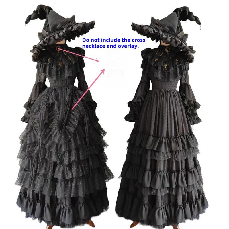 Halloween Gothic Wedding Lolita OP Dress - image 10