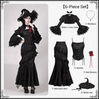 Twilight Witch-Inspired Black Gothic Lolita Skirt Set - image 35