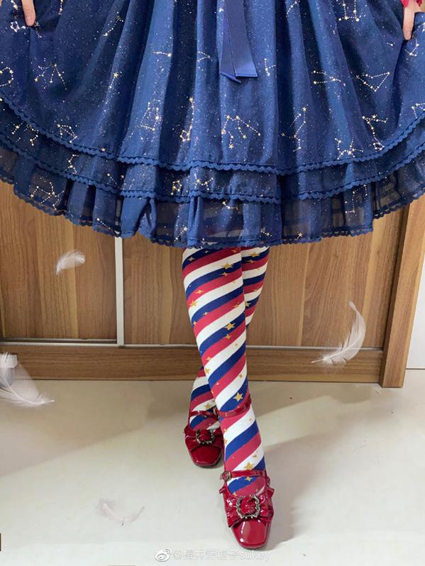 Macaron Lolita Cute Stripe Socks - image 26