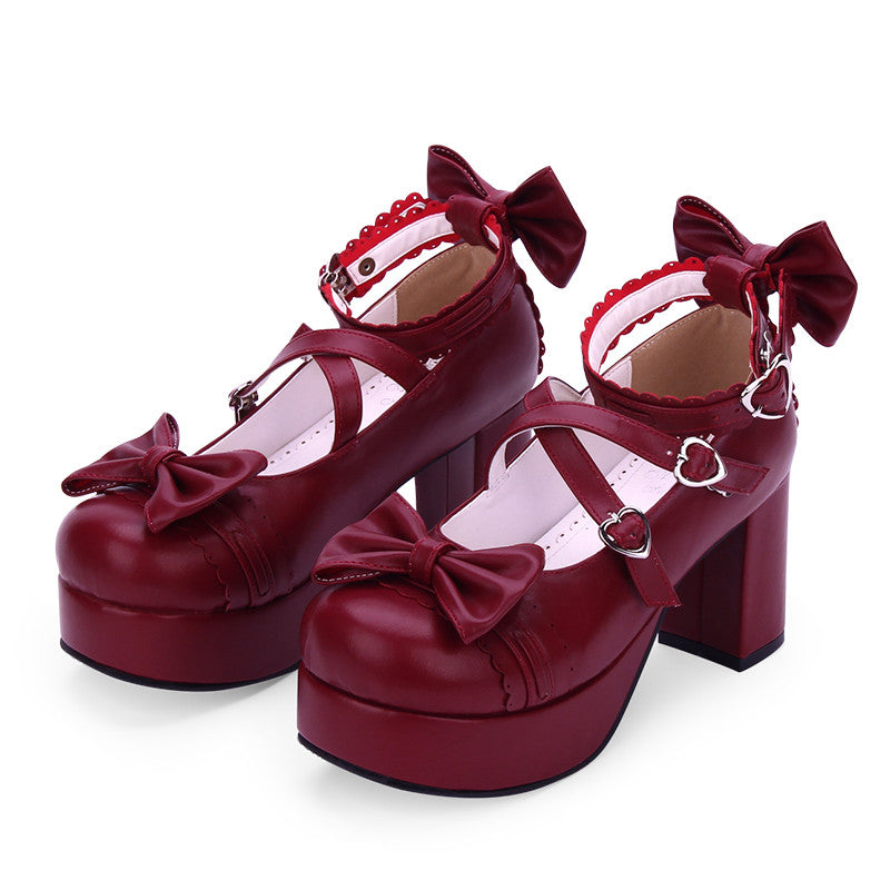 Sweet Lolita Heels Shoes Princess Tea Party Low Cut Shoes - image 2