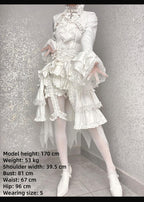Omega Wedding Gothic Ouji Lolita White Suit - image 10