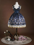 Classic Lolita JSK Suit Gold Foil Stamping Lolita Dress - image 4