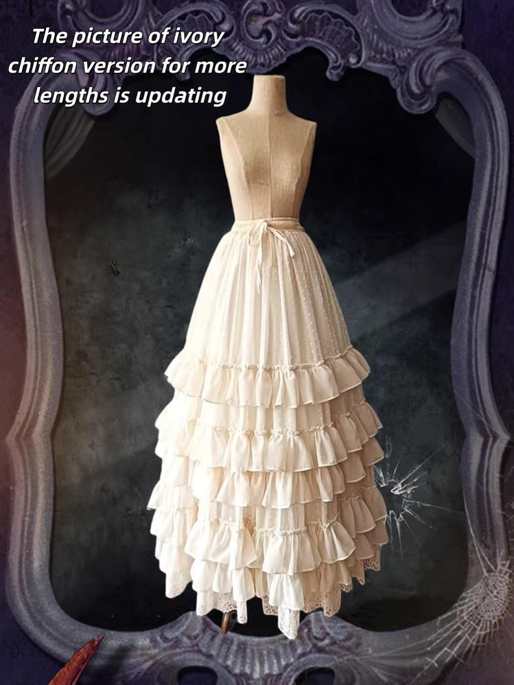 Wedding Lolita Extended Princess Petticoat Skirt - image 22