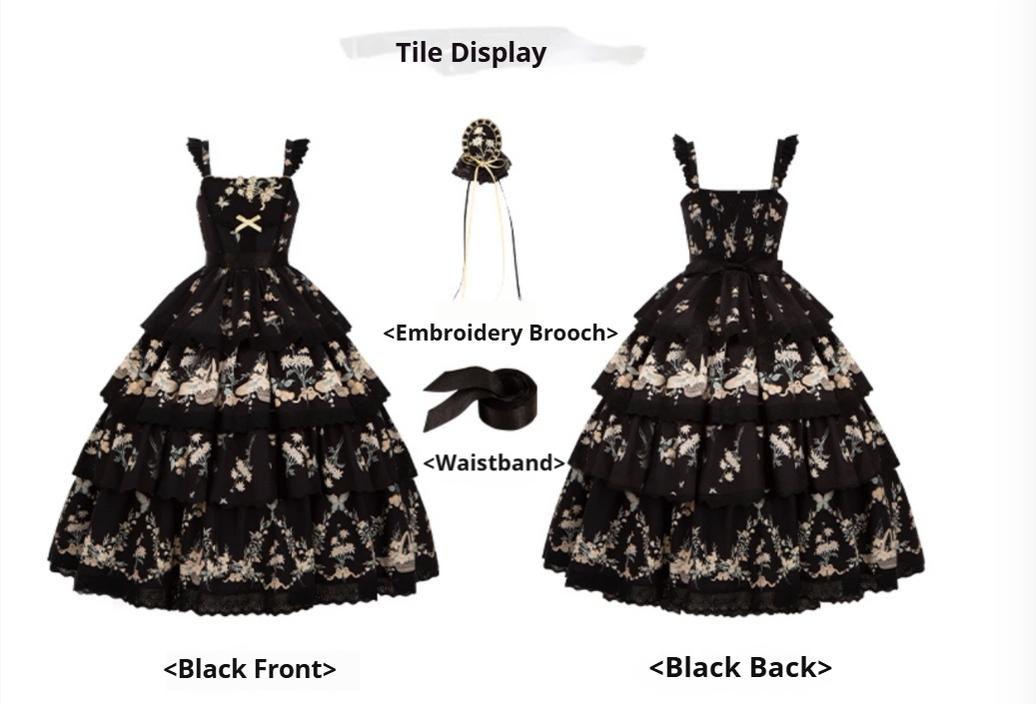 Letter and Poetry - Classic Lolita JSK Suit Four-tiered Twins Dress - image 17