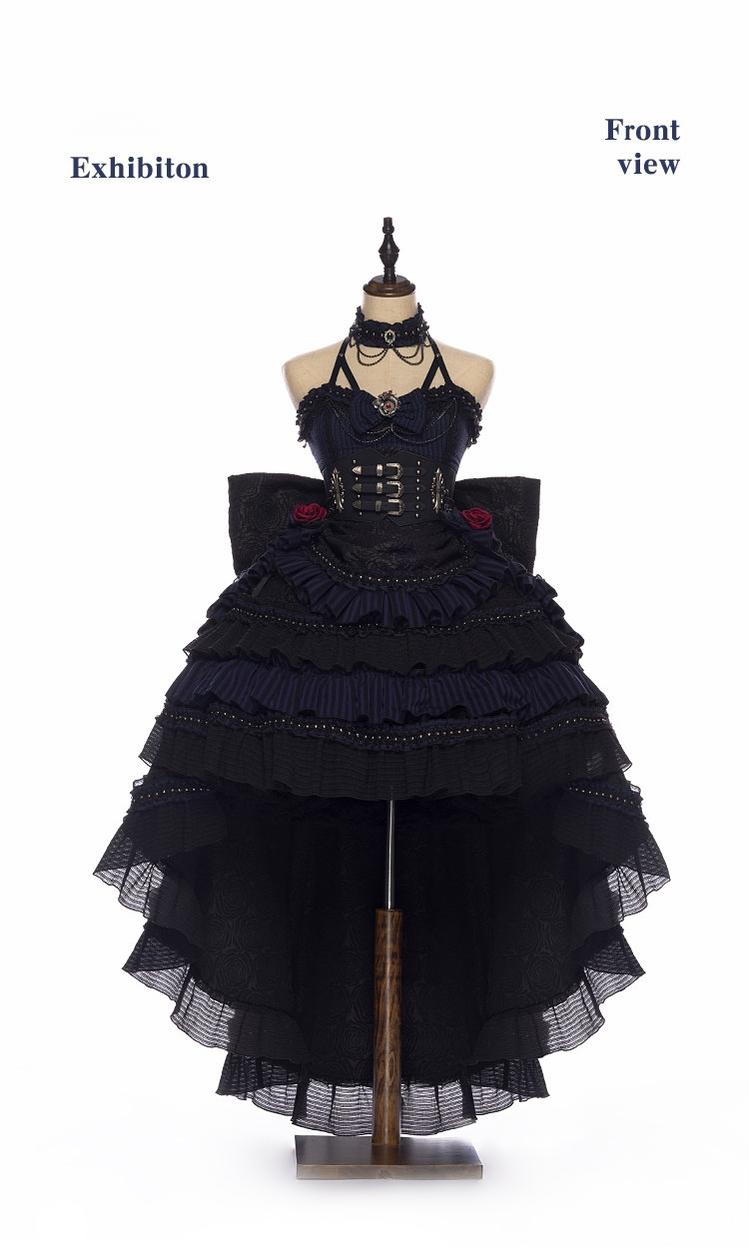 Ismailia - Gothic Lolita JSK Dress, Lace & Rose and Accessories - image 5