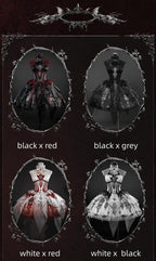 Bone Dragon - Gothic Lolita Corset JSK Dress Set with Embroidery - image 6
