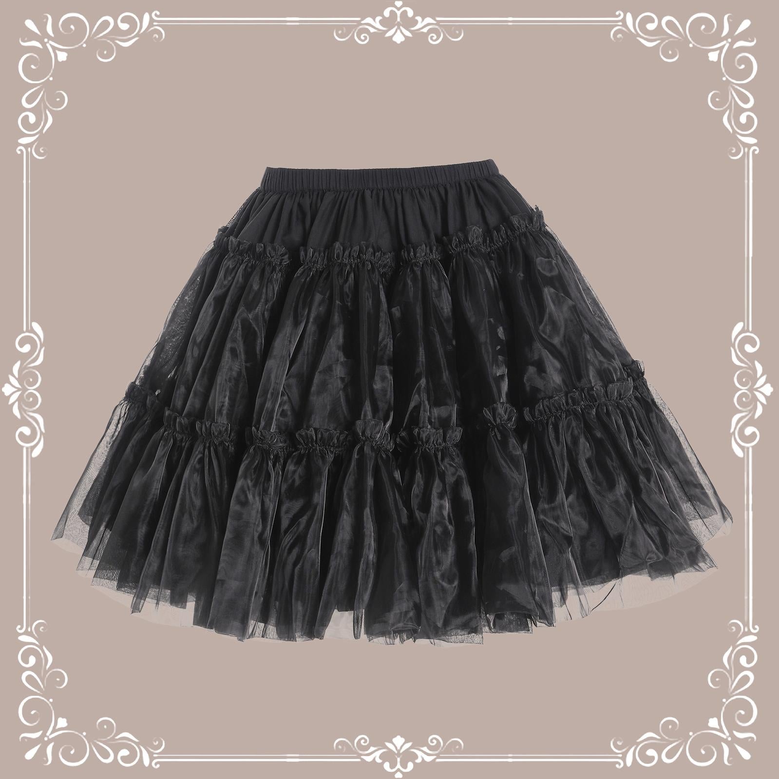Plus Size Lolita Puffy Petticoat, 18" (45cm) Length, Cotton Lining - image 10