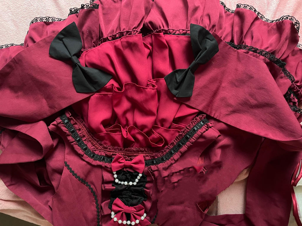 Black Lolita Doll OP/JSK with Adjustable Elasticity - image 19