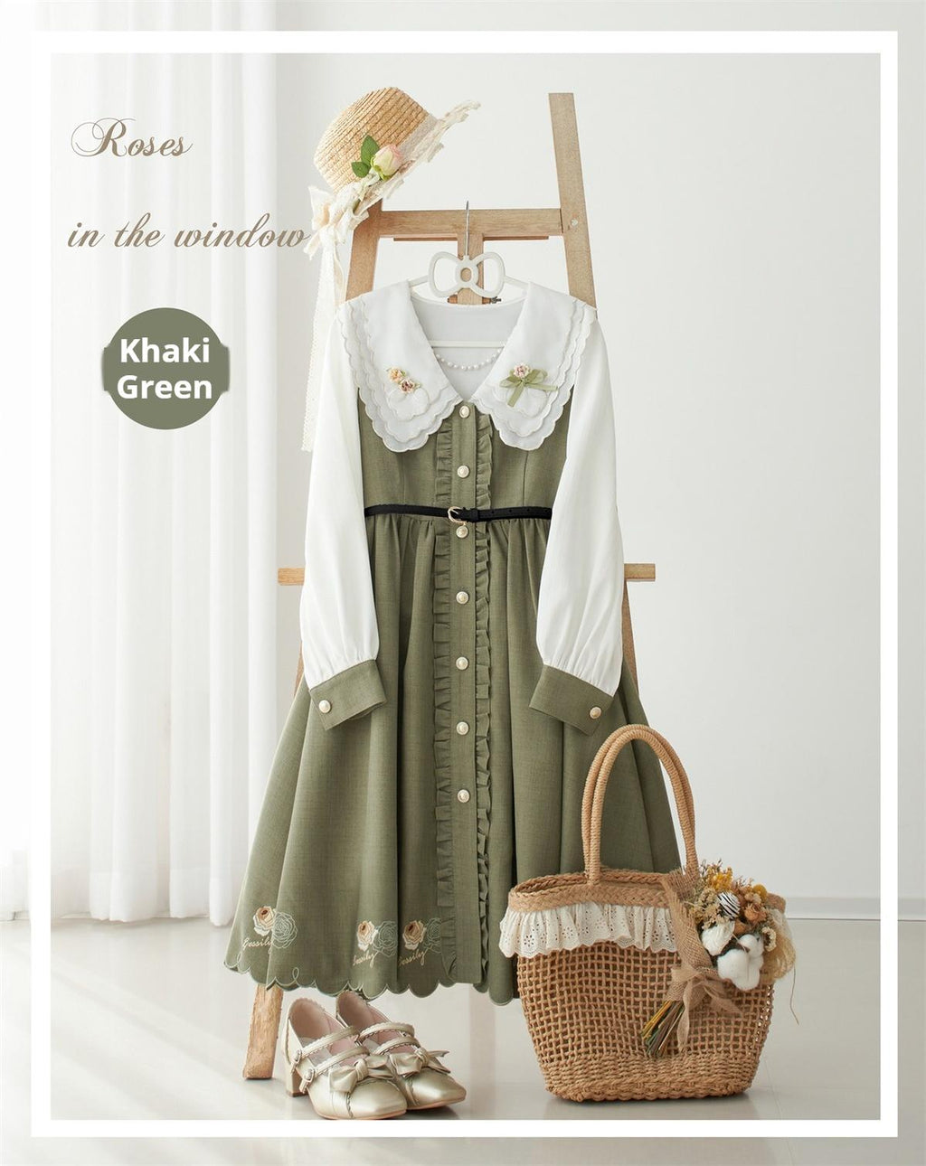 Window Rose - Classic Embroidered Front-Button OP Dress - image 26