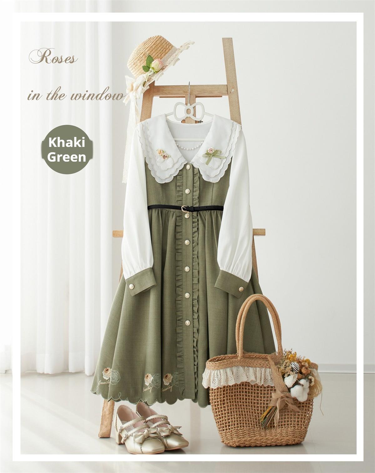 Window Rose - Classic Embroidered Front-Button OP Dress - image 26