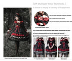 Night of Berea Gothic Lolita OP Dress in Black and Red - image 19
