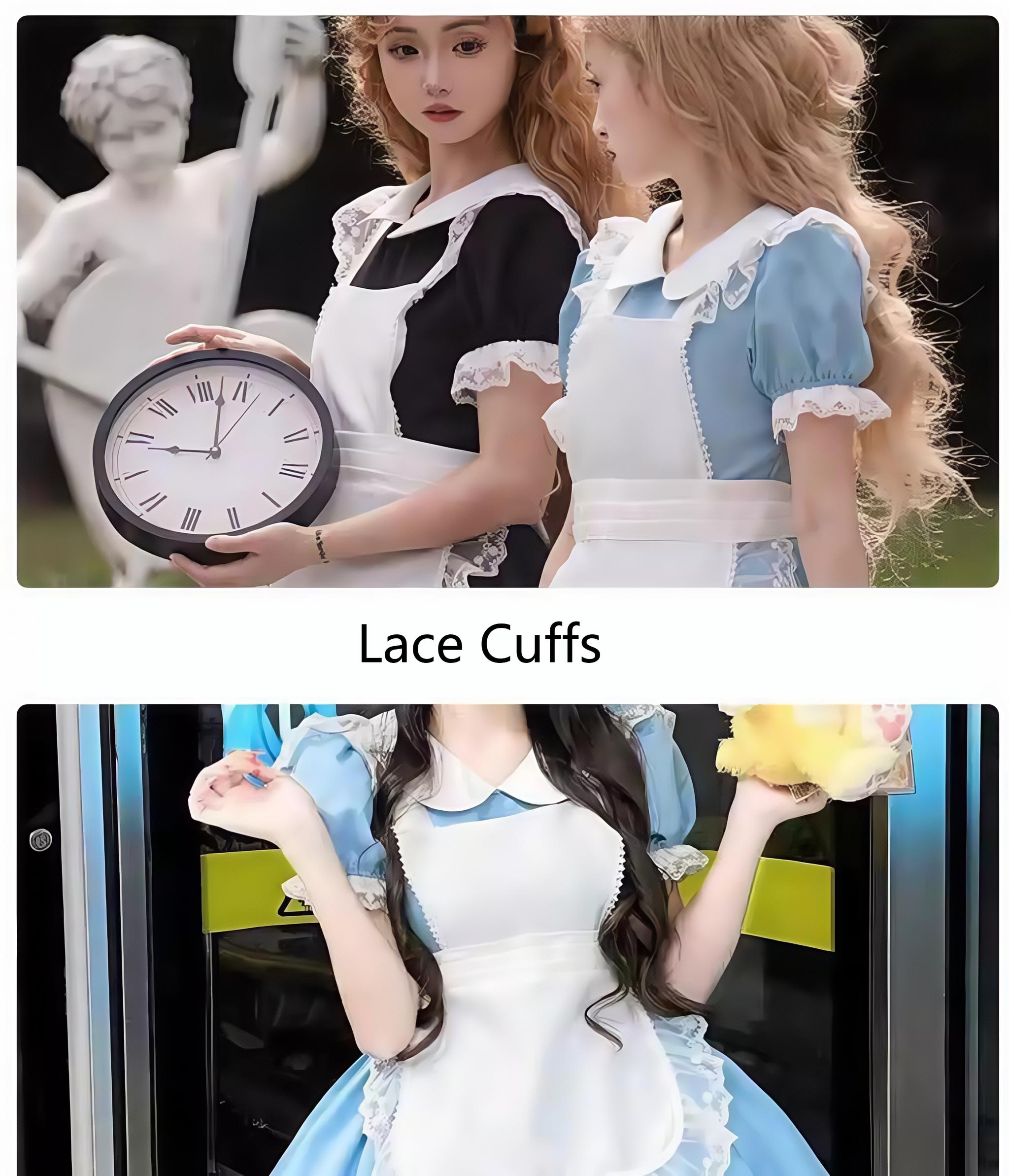 Dream Doll - Plus Size Maid Lolita OP Suit Black and Blue Dress - image 21