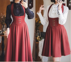 Vintage Lolita Fishbone Halter Skirt and Autumn Jacket - image 15