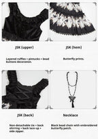 Dead Leaf Butterfly Gothic Lolita JSK and OP Dress Set - image 28