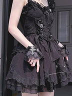 Gothic Lolita Cuffs with Cross Black and White Hand Sleeve - image 4