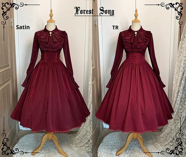 Astris - Classic Lolita SK Double-sided Wearing Fishbone Skirt - image 22