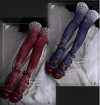 Snowy Night Church - Gothic Lolita Tights, Multicolors - image 3