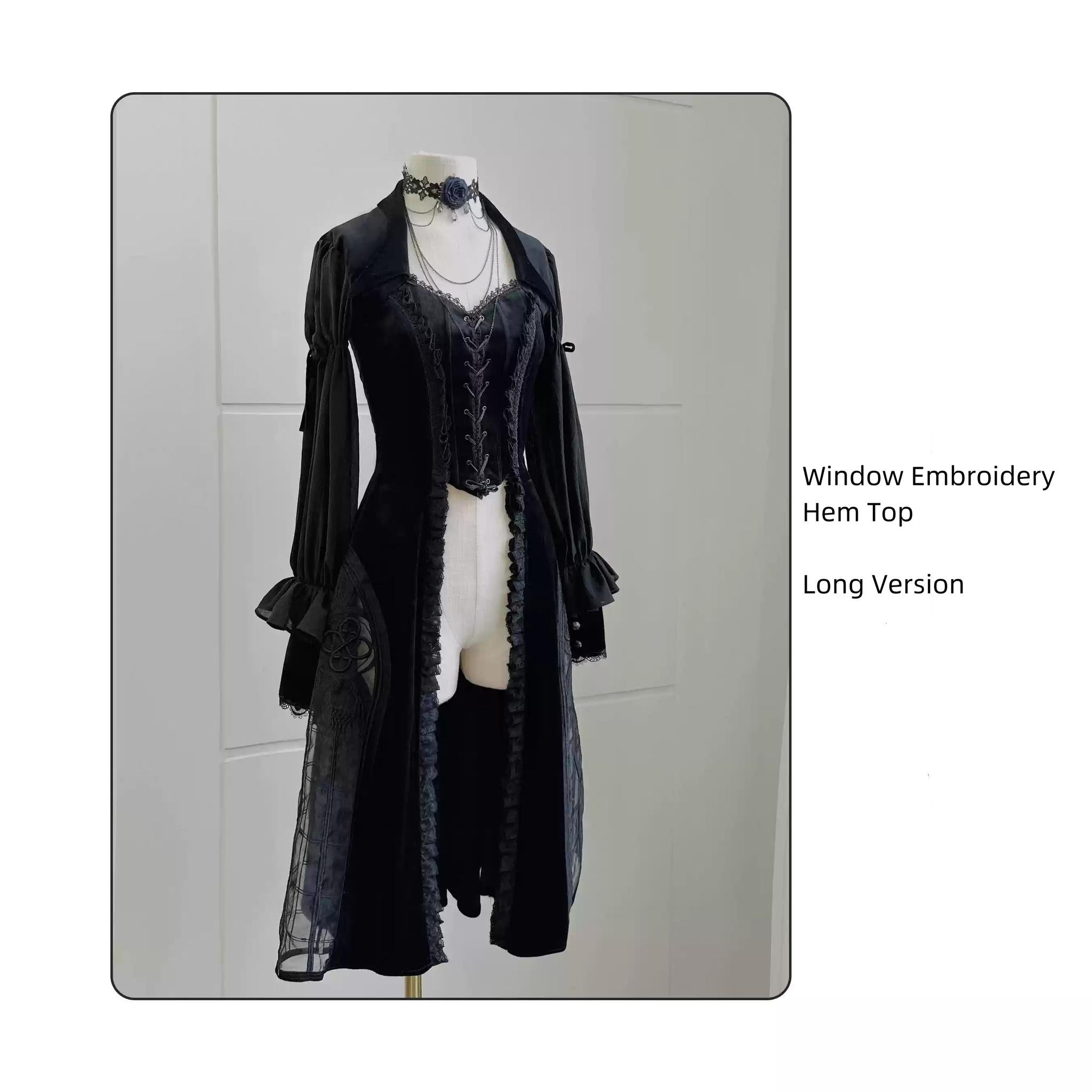 Night Traveler - Classic Gothic Lolita Dress with Stained Glass Window Print - image 53