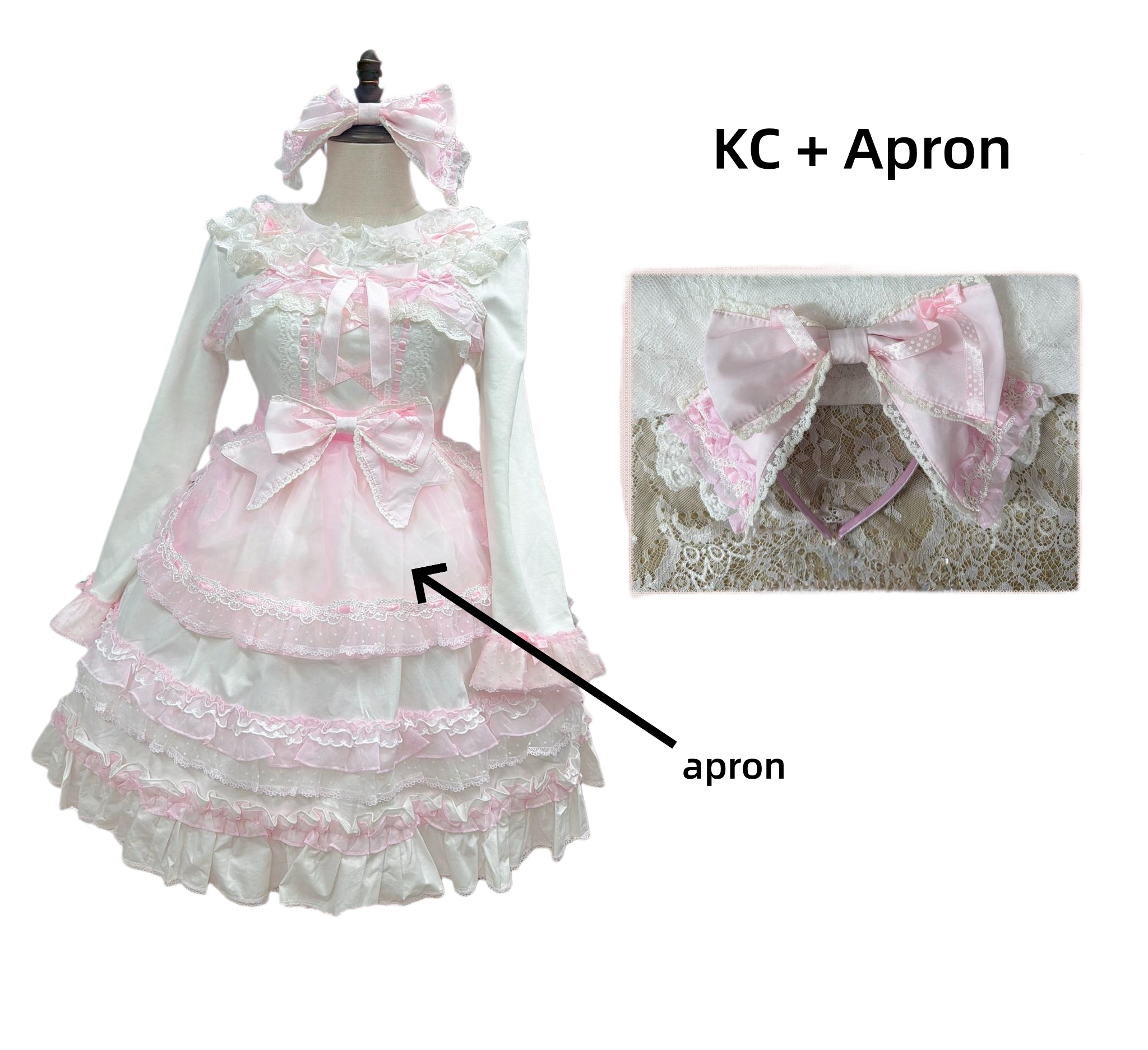 Little Dessert Chef - Old School Lolita JSK Dress, Cream-Like Ruffle and Accessories - image 27
