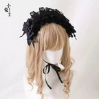 Elegant Lolita Ivory Lace Hair Band - image 6