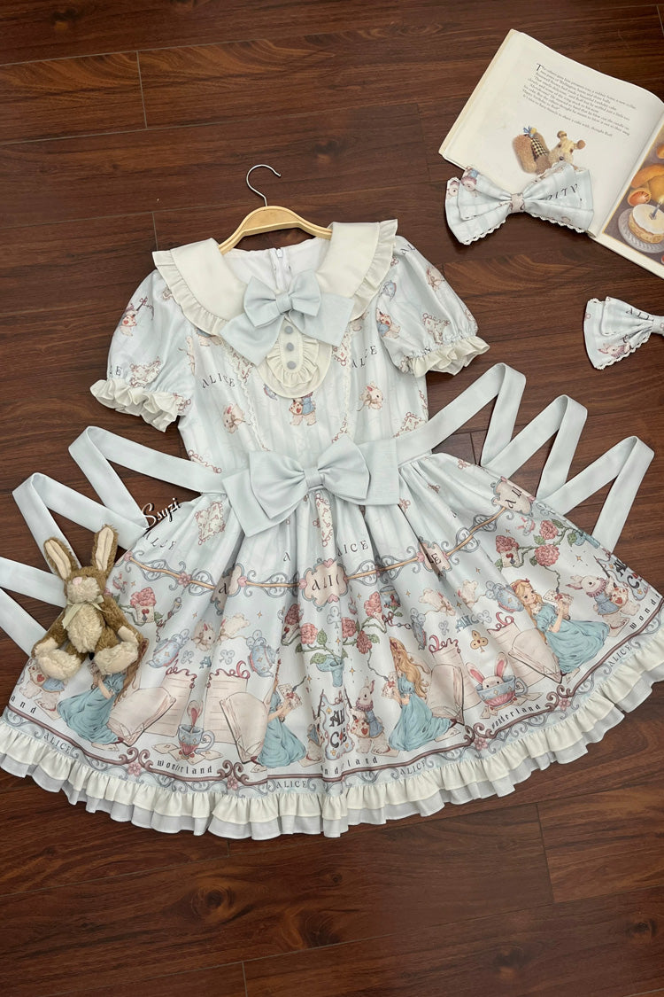 The Princess's Magical Diary - Sweet Lolita OP Dress in Light Blue - image 3