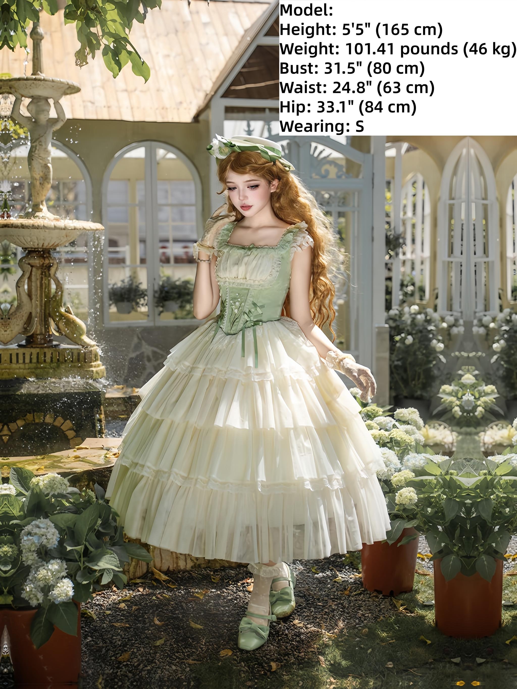 Lily of the Valley Whisper - Embroidered Classic Lolita Corset JSK Dress - image 12