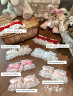 Sweet Lolita Lace Bow Cuffs, Elastic Wrist - image 3