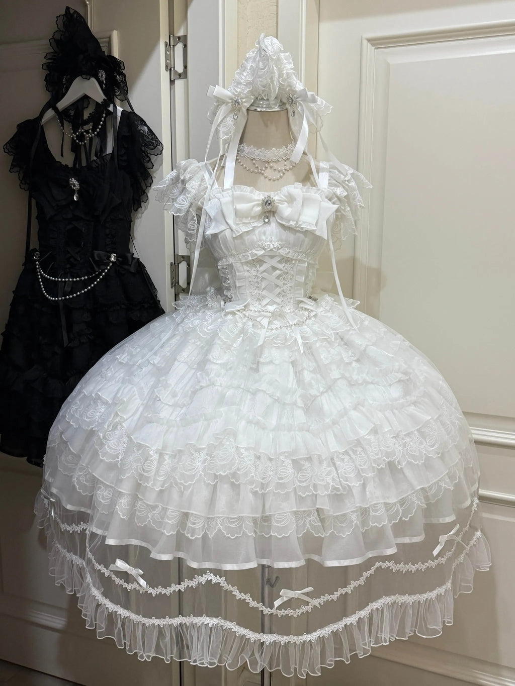 Eternal Vow - Wedding Lolita JSK, Detachable Overlay - image 2