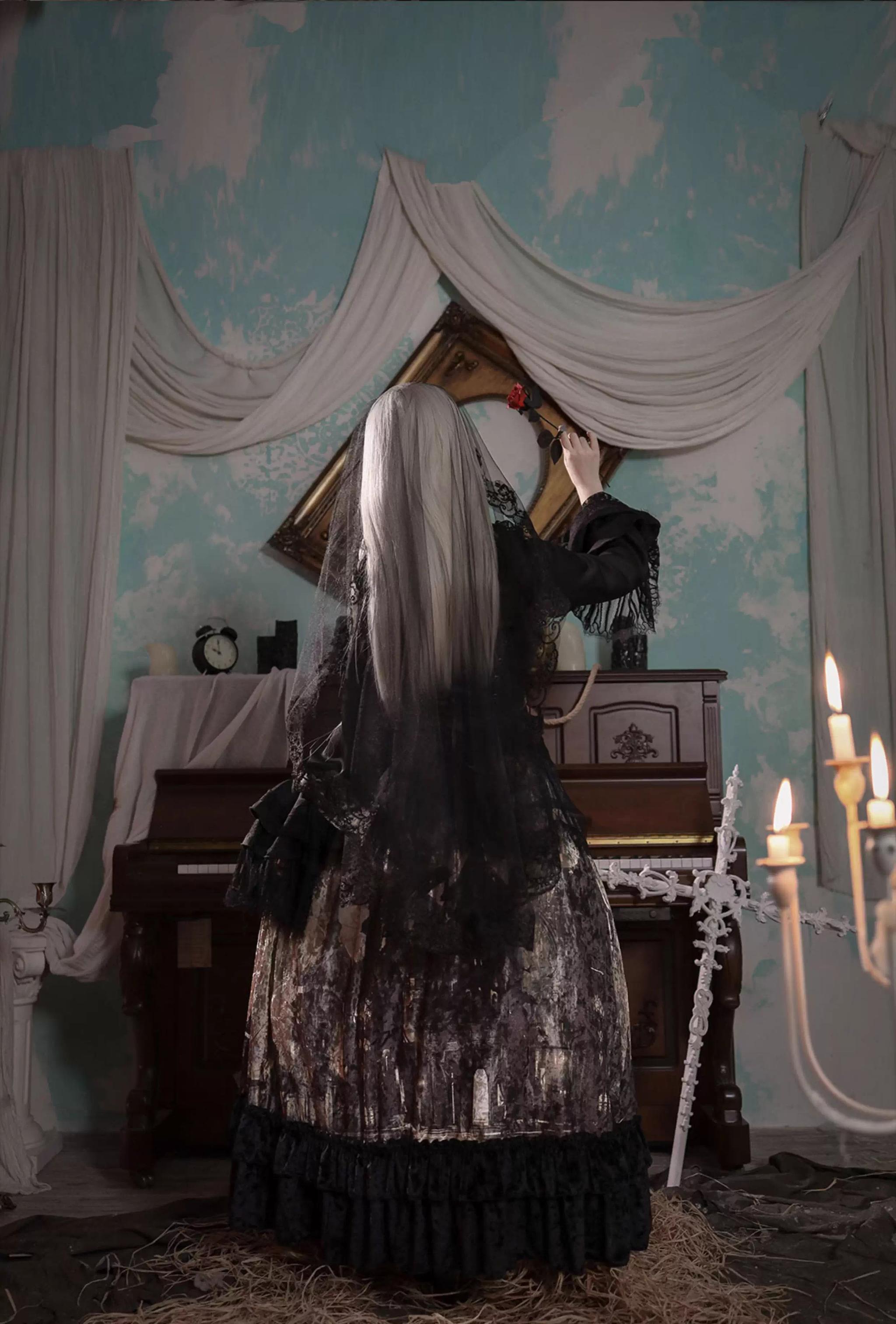 Heretic Nun - Halloween Gothic Lolita JSK Dress & Blouse Set - image 11