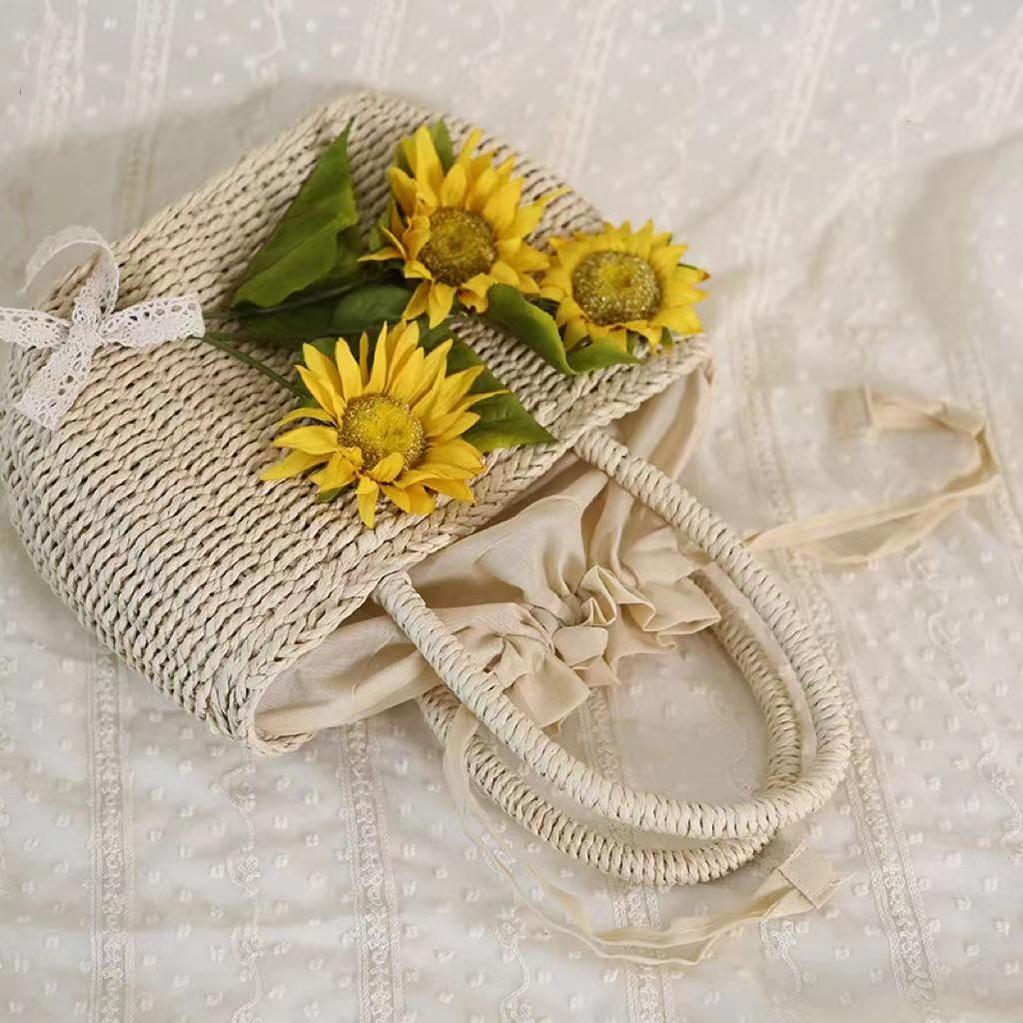 Daily Lolita Bag Sunflower Straw Shopping Bag - image 4