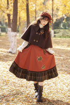 Autumn Chronicles - Sweet Lolita JSK Dress in Red & Green - image 14