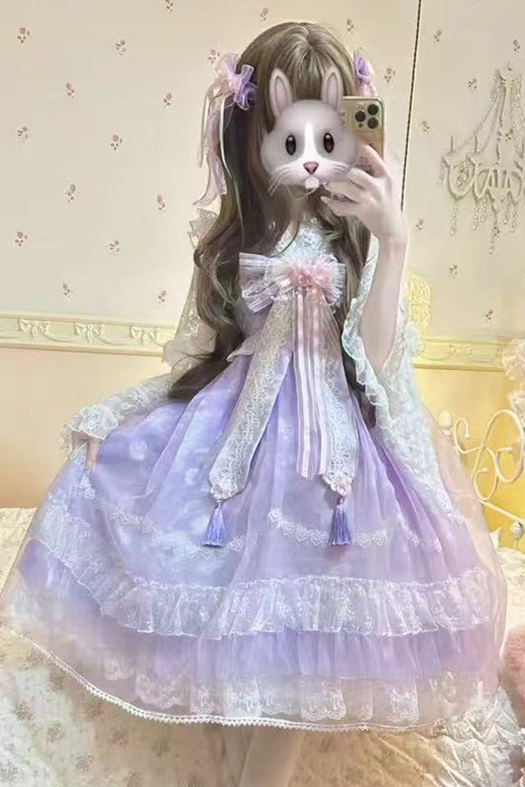 Peach Blossoms in Spring Fields - Qi Lolita JSK Dress in 3 Colors - image 18