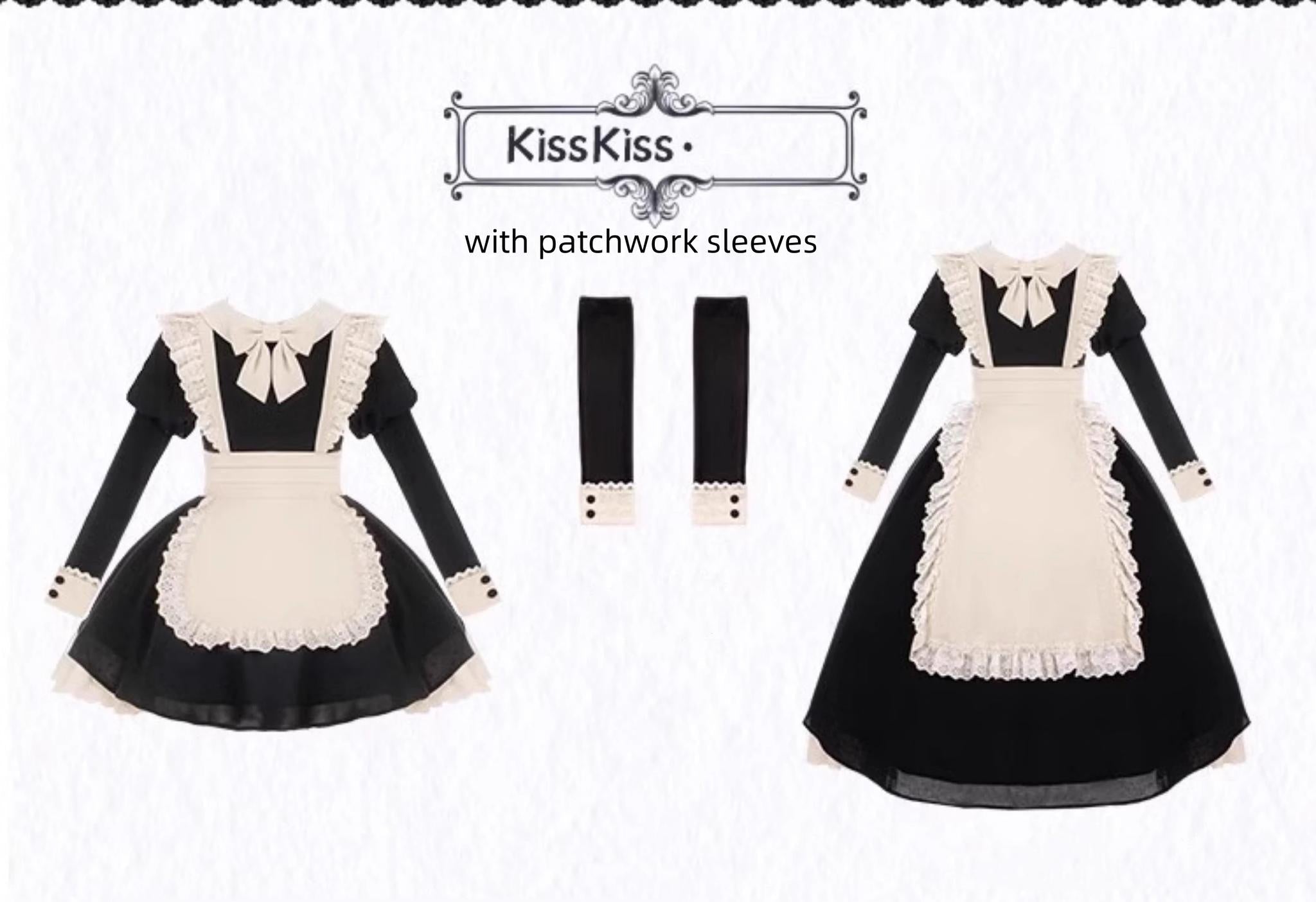 Kiss Kiss - Vintage Maid Lolita OP Dress and Apron - image 40