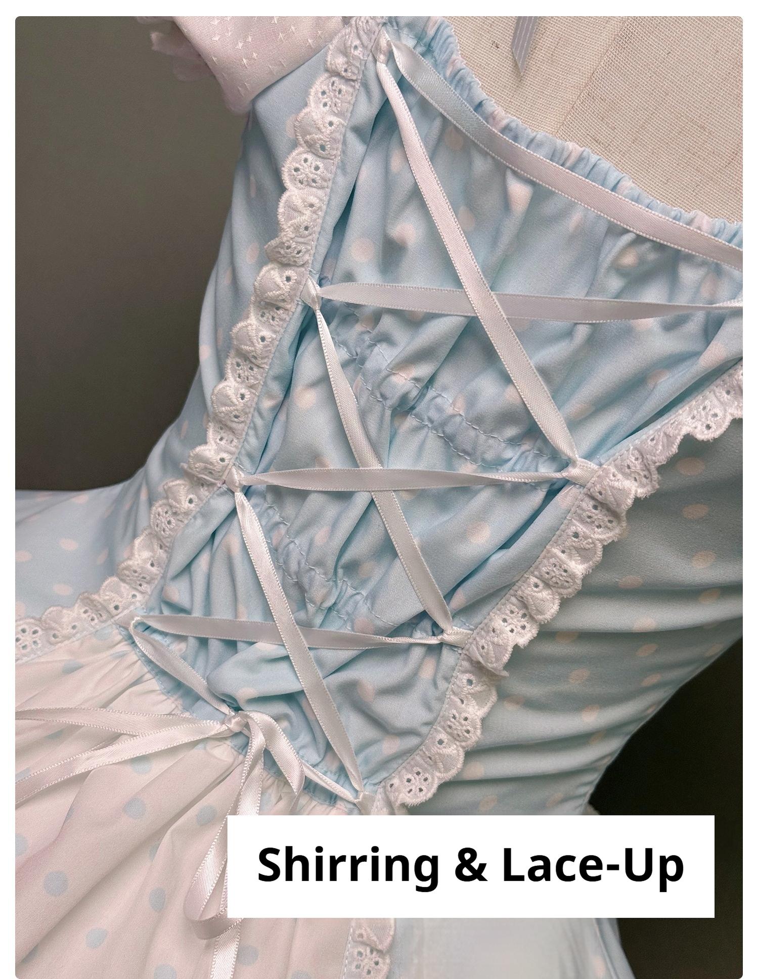 Old School Lolita Halter Neck OP Dress, Polka Dot Accent - image 39