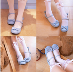 Round Toe Lolita Shoes Sweet Bow Design Size 33-41 - image 30