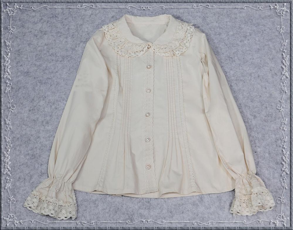 Cotton Retro Lace Lolita Blouse - image 12