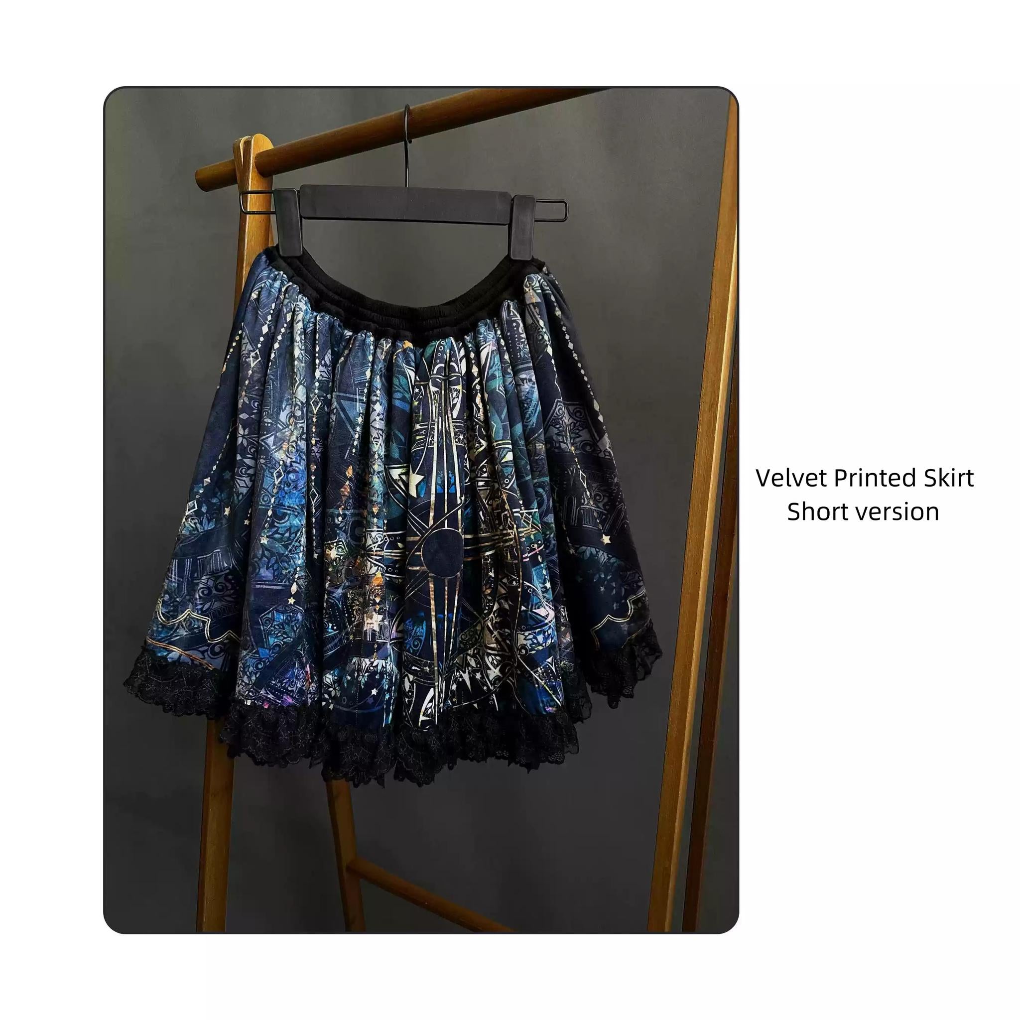 Night Traveler - Classic Gothic Lolita Dress with Stained Glass Window Print - image 59