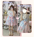 Puppy Parks - Sweet Lolita Kawaii Puppy Lolita Salopette - image 6
