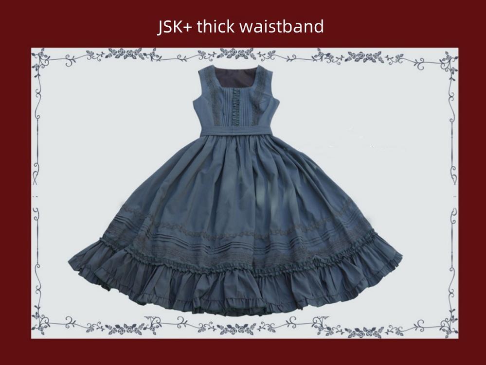Nocturne Reminiscence - Elegant Lolita JSK Dress Multi-Wear Apron Dress Set - image 6