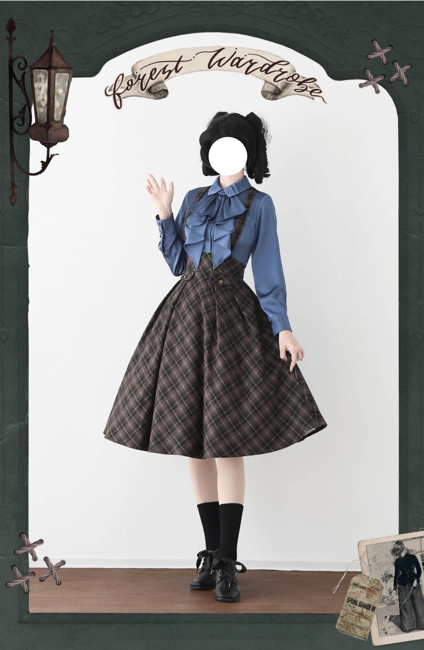 Forest Dew - Elegant Lolita Slim-Fit Shirt with Detachable Jabot - image 13