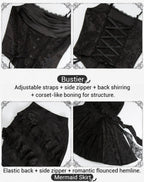Twilight Witch-Inspired Black Gothic Lolita Skirt Set - image 33