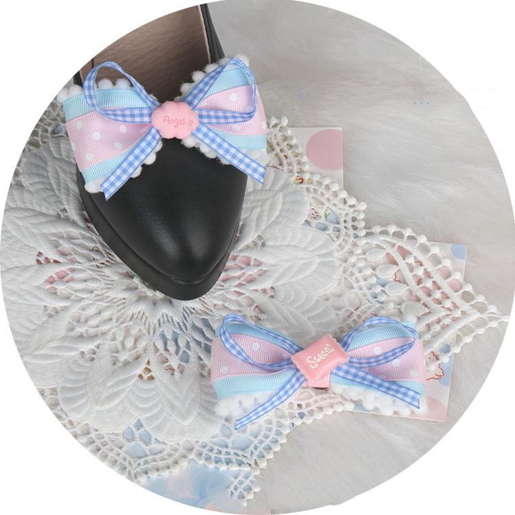 Pink and Blue Sweet Lolita Bow Headwear - image 32