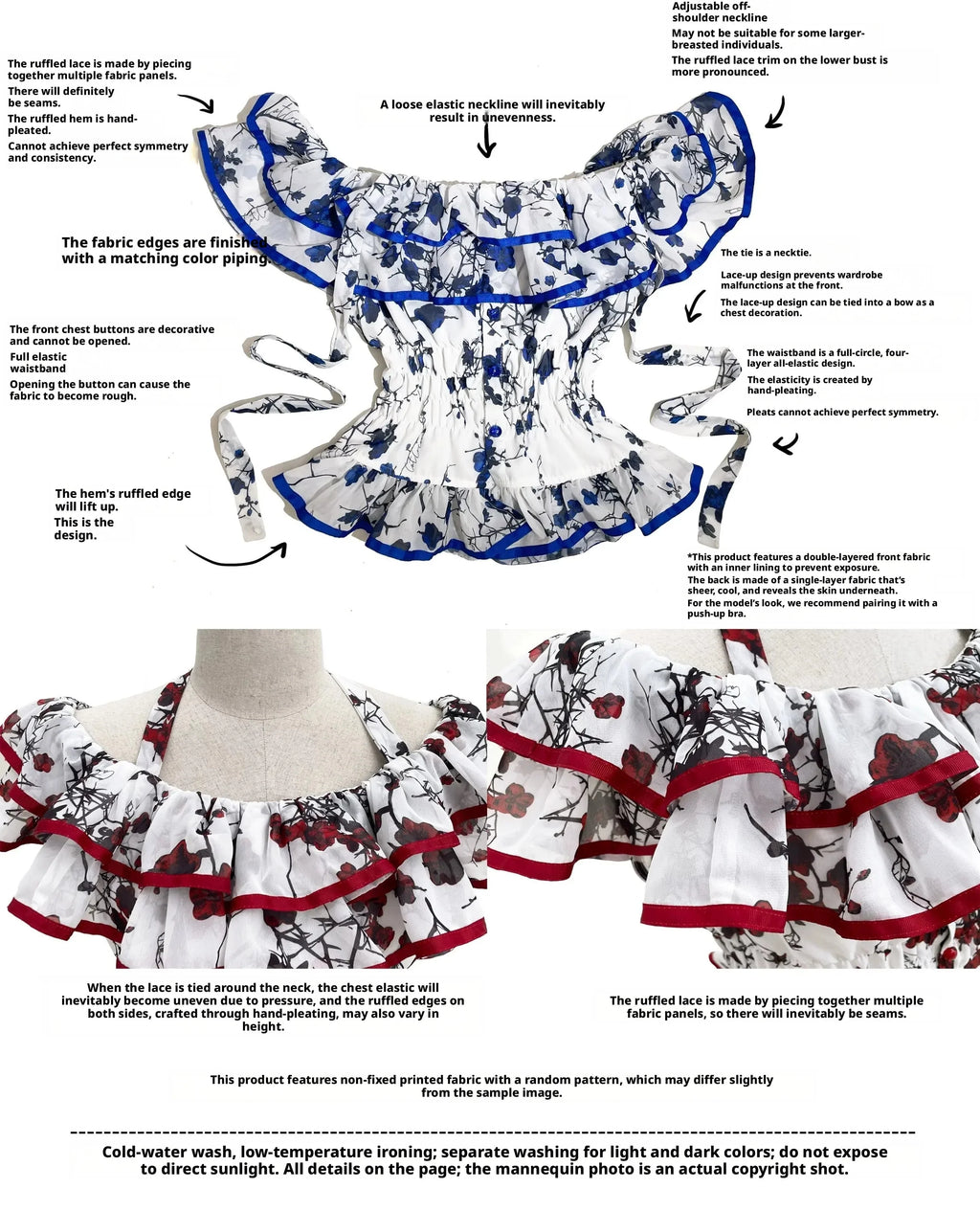 Thorned Rose Gothic Lolita Blouse and Skirt Set - image 8
