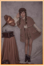Detective Goose - Plaid-Trim Lolita Cape Coat - image 4