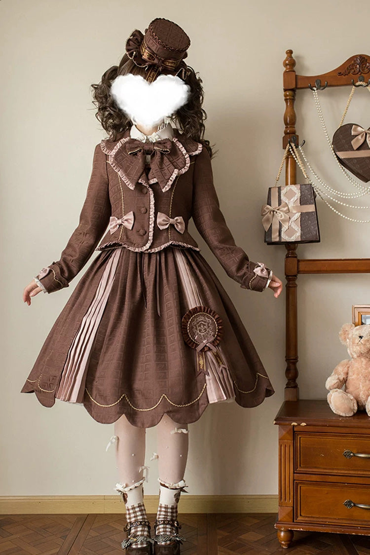 Teddy Chocolate Bar Classic Lolita JSK, Skirt and Coat Collection - image 1